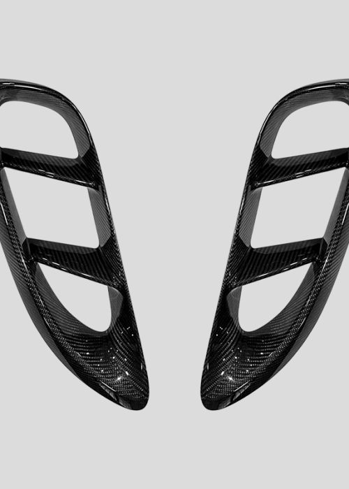 Porsche 718 Carbon Fiber Side Air Intake Trim (2 lines)