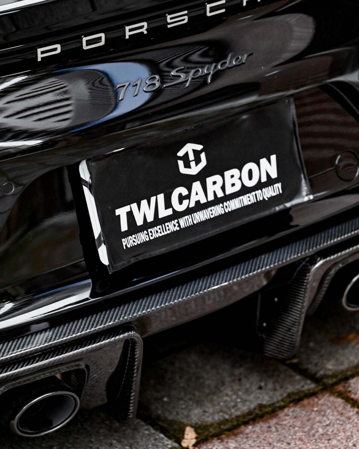 Porsche 718 Carbon Fiber Rear Diffuser GT4 RS - TWLcarbon CO. LTD.