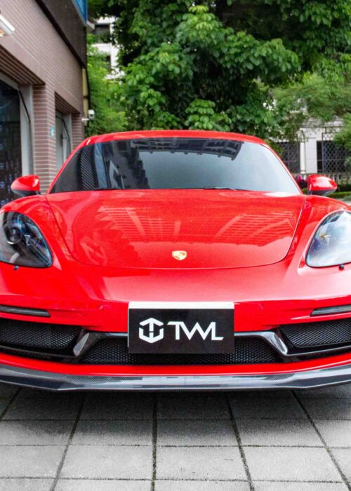 Porsche 718 Carbon Fiber Front Lip Spoiler V3